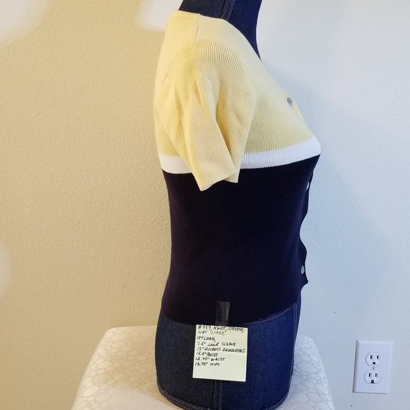 #957 NWOT Takeout NY Cotton Cardigan S MOP buttons - Picture 5 of 9